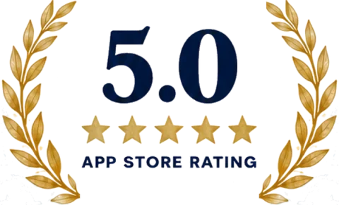 Rated 5.0 out of 5 on the App Store